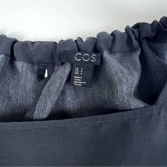 COS Women's Halter Neck Sleeveless Ombre Print Tunic Blouse Gray Size 4 - Picture 9 of 13